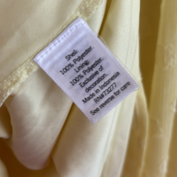 LC Lauren Conrad Yellow Textured Balloon Sleeve Square Neck Blouse Top Plus XXL - Picture 8 of 9